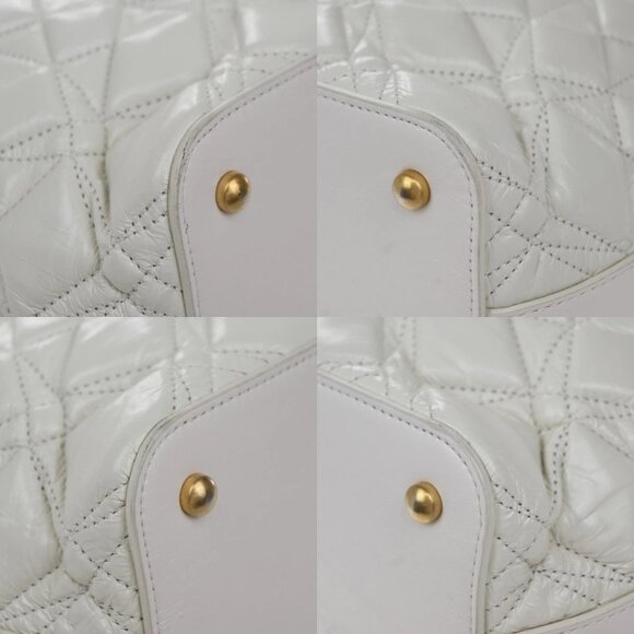 CHANEL CC Logo 2Way Glazed Shoulder Bag Leather White 620RF580 - Picture 7 of 15